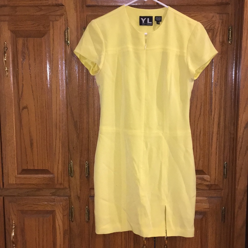 💛NWOT💛Vintage mod silk yellow dress